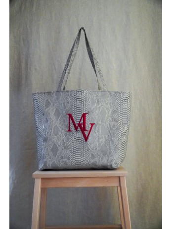 Bolso serpiente gris